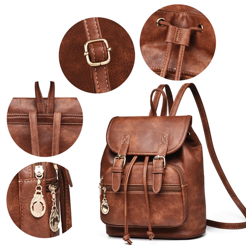 Dora & Liz Mini Backpack Purse for Women Leather Fashion Cute Small Backpacks Lightweight Travel Ladies Shoulder Bags - Image 5